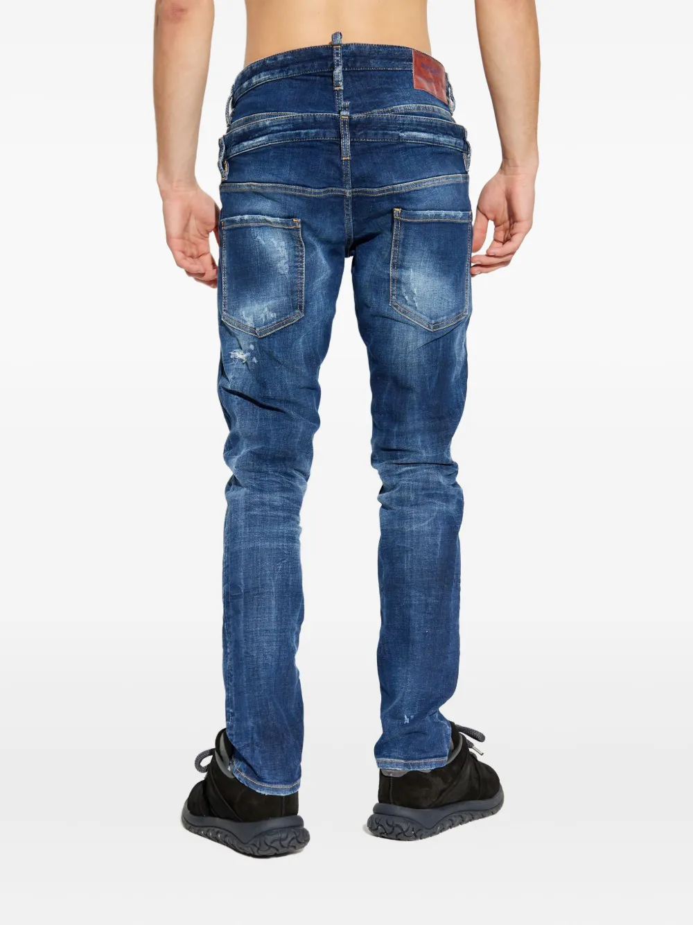 Dsquared2 Skater Distressed Jeans In Blue