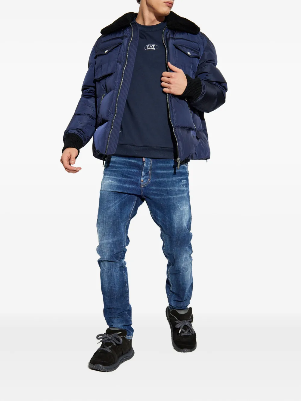 DSQUARED2 Skater gerafelde jeans - Blauw