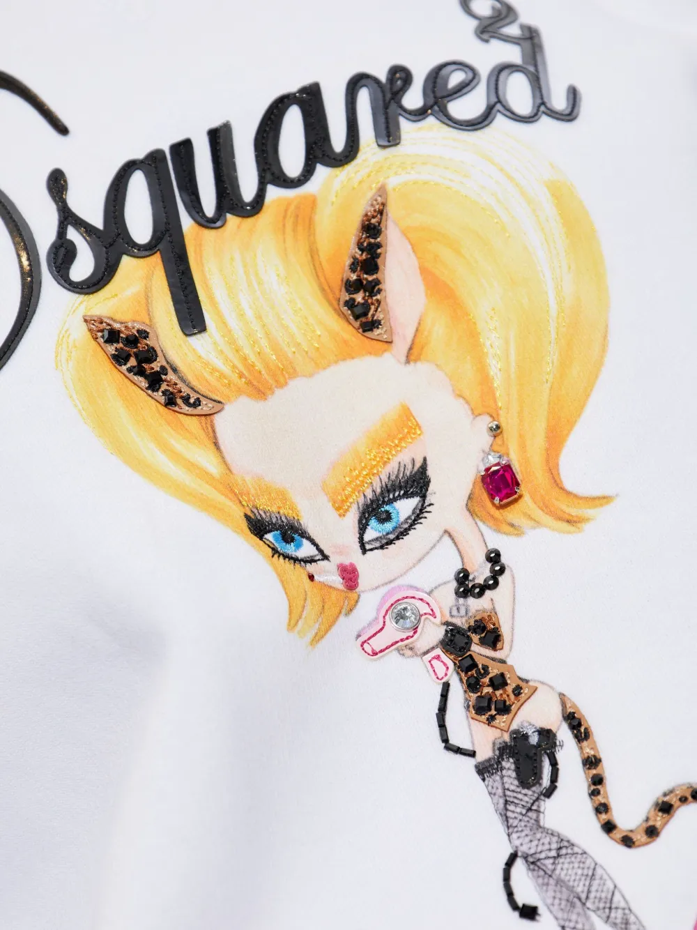 Dsquared2 Long-sleeved Sweatshirt In White