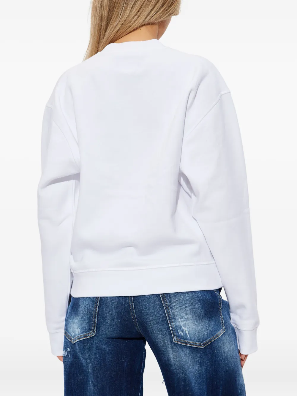 Dsquared2 Long-sleeved Sweatshirt In White