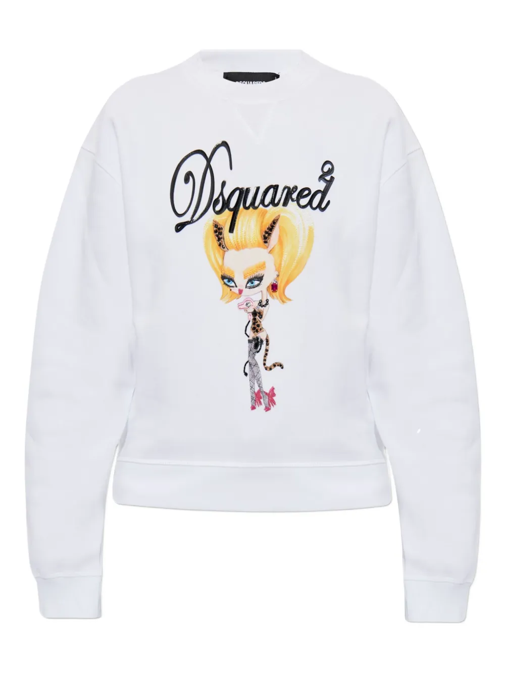 Dsquared2 Long-sleeved Sweatshirt In White