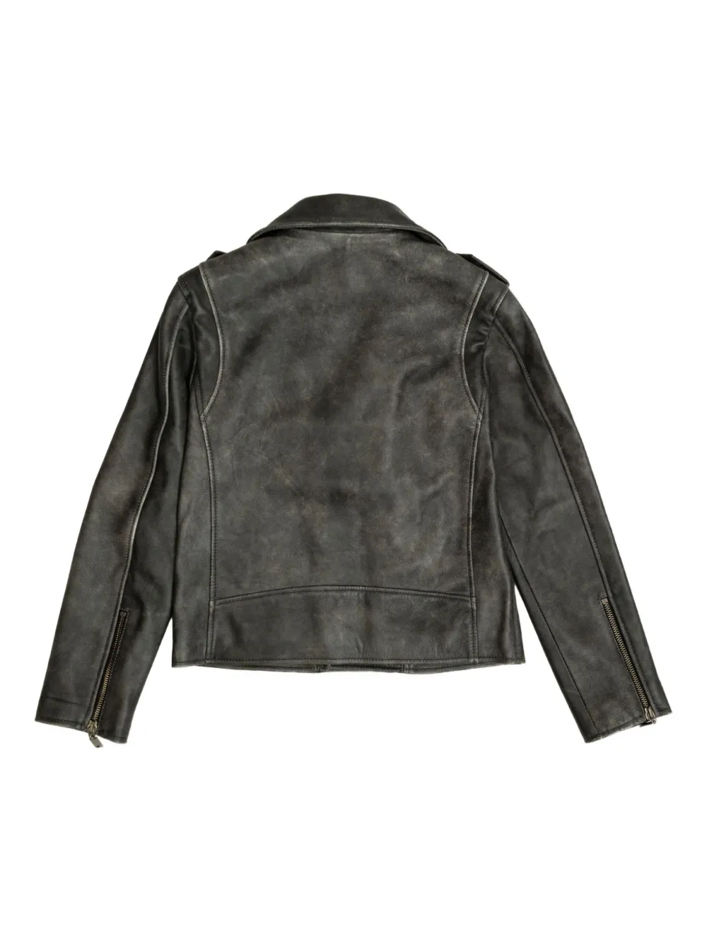 Golden Goose Kids Leren bikerjack Zwart