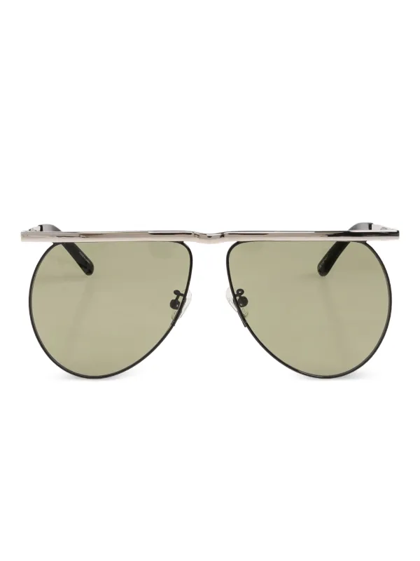 The Attico Browline Sunglasses in Silver