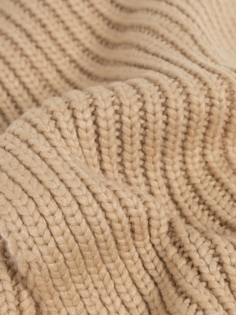 Ugg Ribbed Logo Scarf In Brown