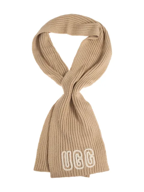UGG ribbed logo scarf