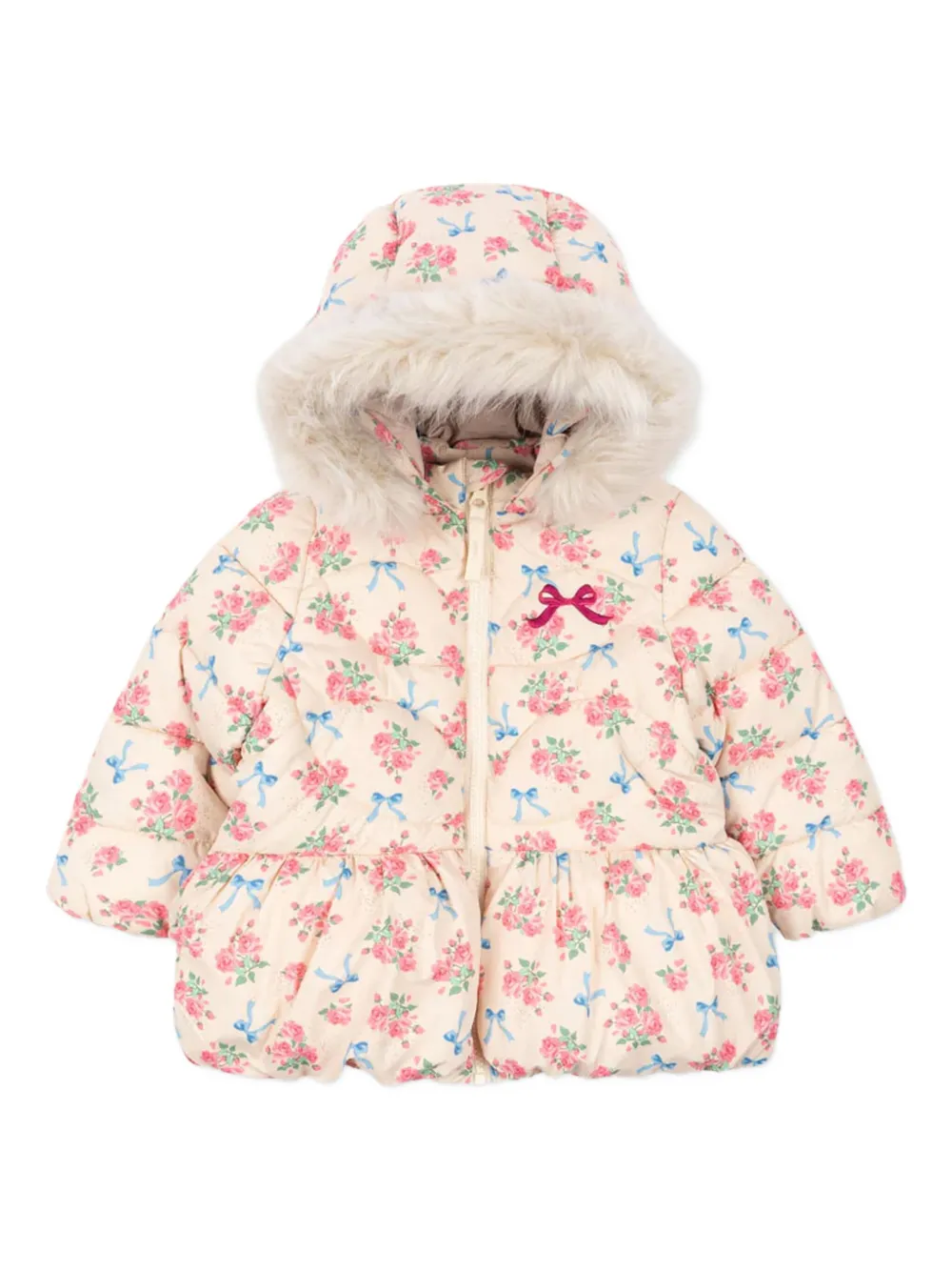 Konges Sløjd Jaqueta Sigge floral com capuz | Rosa | Image 1