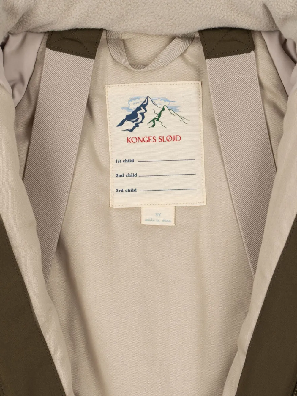 Konges Sløjd Sneeuwpak met capuchon en trekkoord Groen