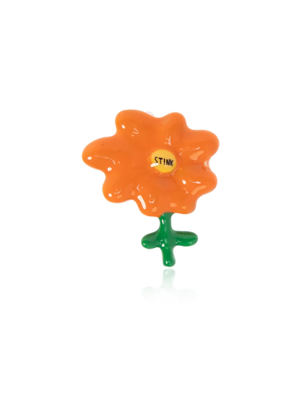 Marc Jacobs X David Shrigley Joy Flower Stud Earrings In Orange
