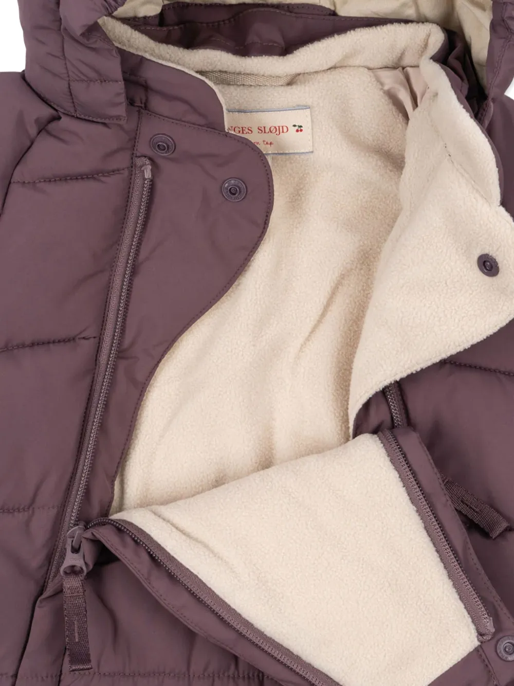 Konges Sløjd Alpi gewatteerd skipak met capuchon Paars