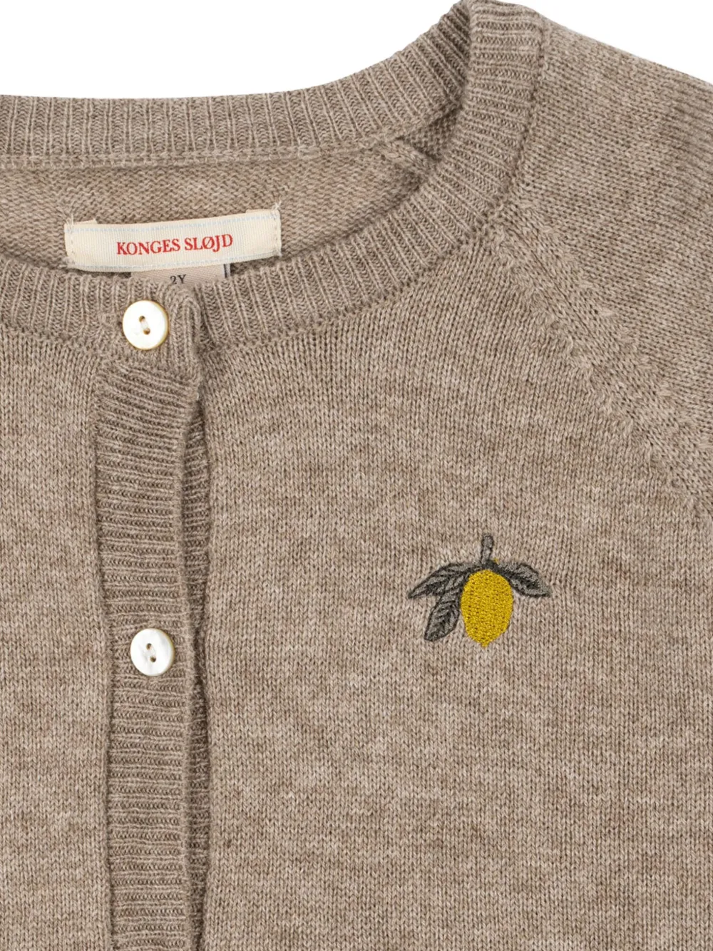 Konges Sløjd Mattou vest met borduurwerk Bruin