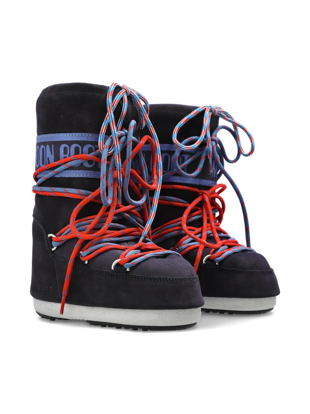 Moon Boot Mb Icon Suede Lace-up Snow Boots In Multi