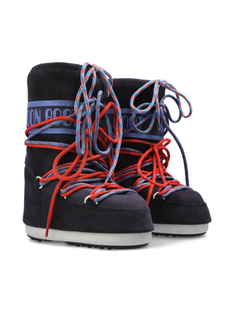 Moon Boot Kids MB Icon Suede lace-up snow boots