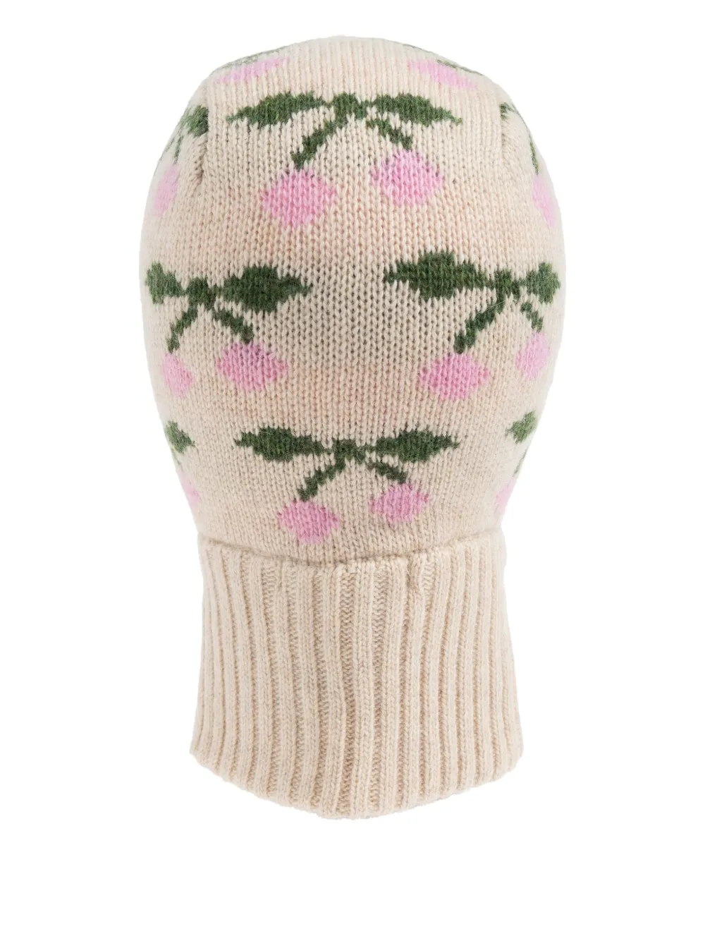 Konges Sløjd cherry-print balaclava - Beige