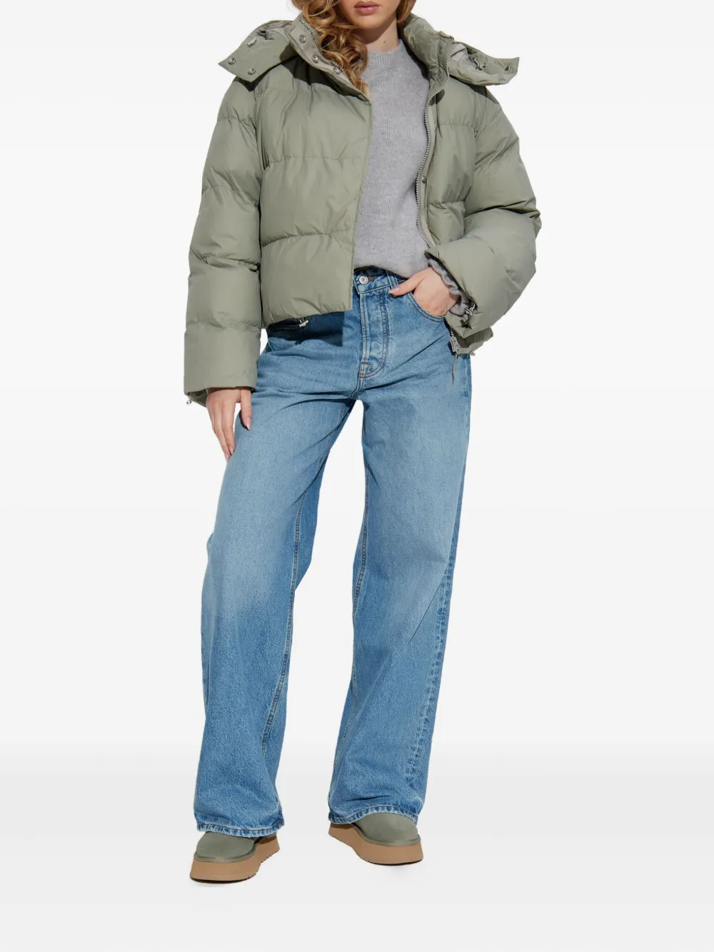 SAMSOE SAMSOE hooded puffer jacket | Grey | Image 1