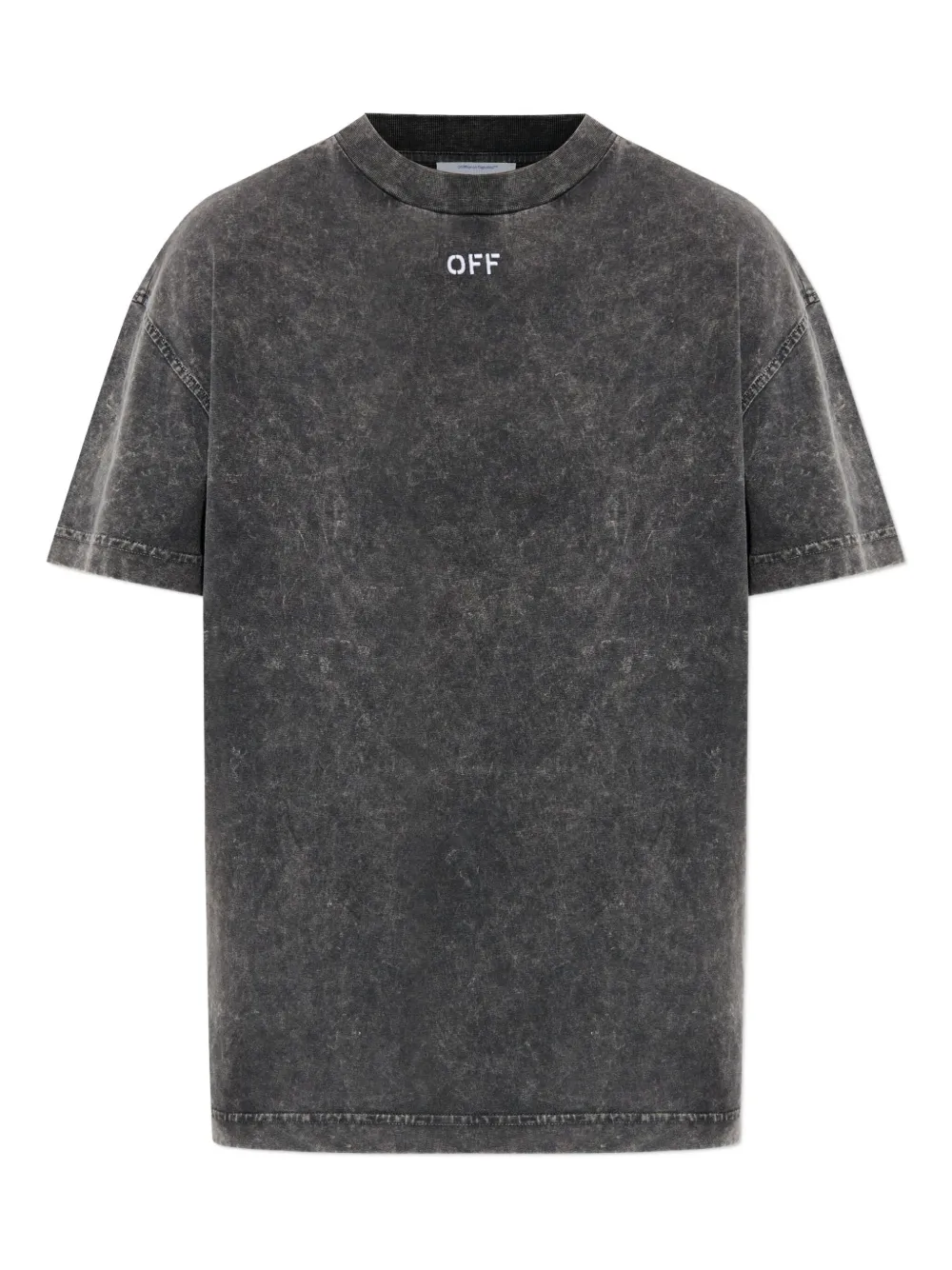 Off-white Check Flan Arrow Logo Tee In Gray