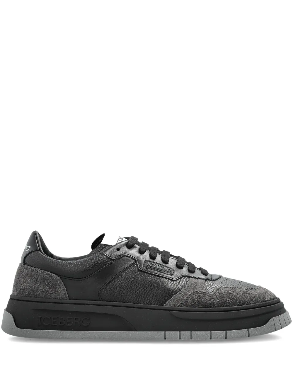 Iceberg Sneakers met leren vlakken Zwart