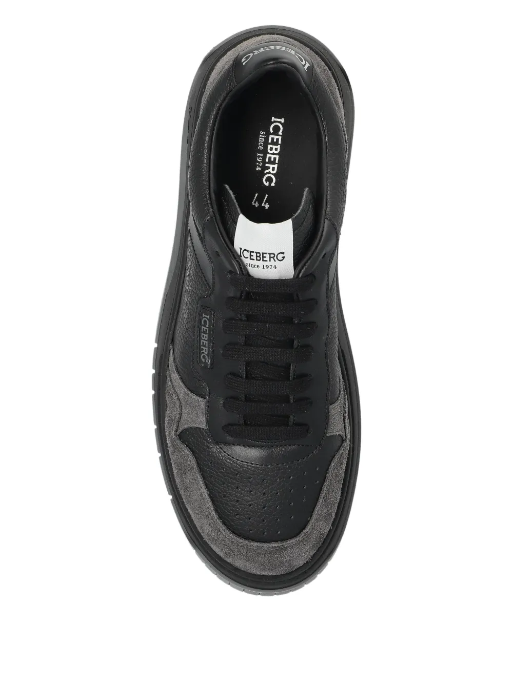 Iceberg Sneakers met leren vlakken Zwart