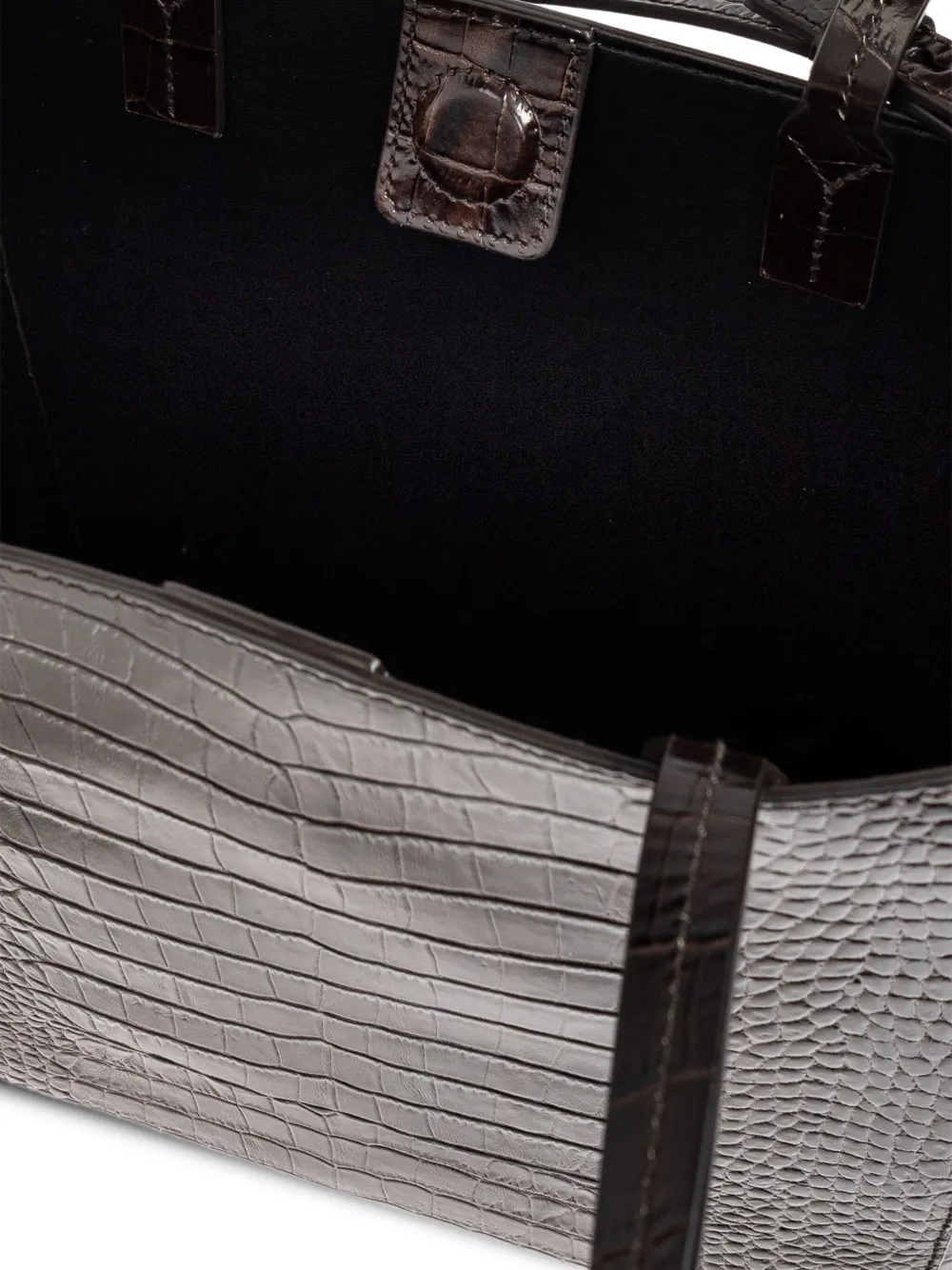 ANINE BING Shopper met band en reliëf Bruin