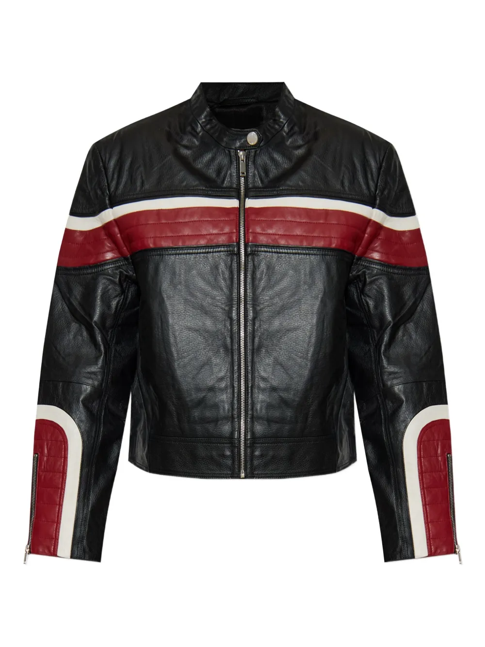 Gestuz rose-embossed zip jacket | Black | Image 1