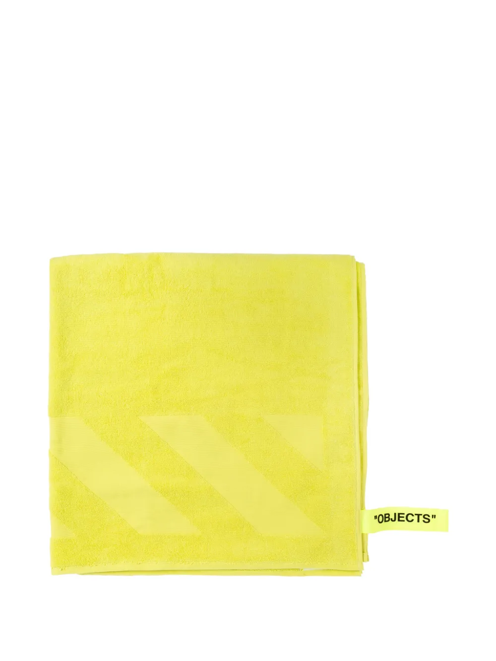 Off-white Chevron Objects Beach Towel In Yellow
