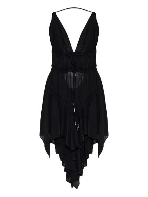 DSQUARED2 lace-up ruffled dress
