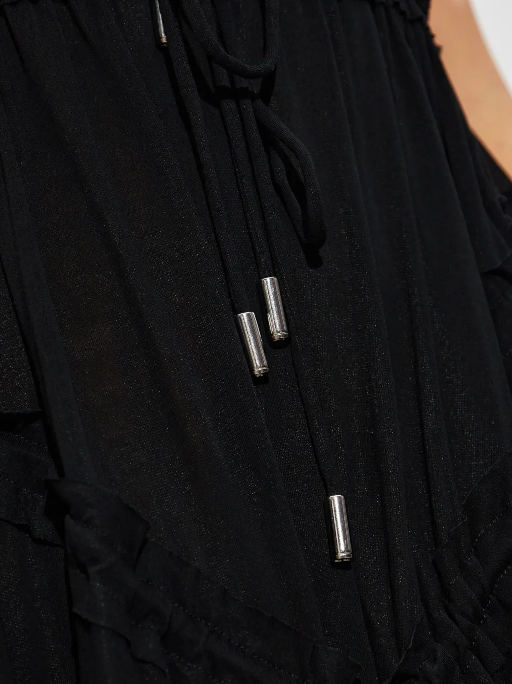 DSQUARED2 Jurk met ruches en veters Zwart