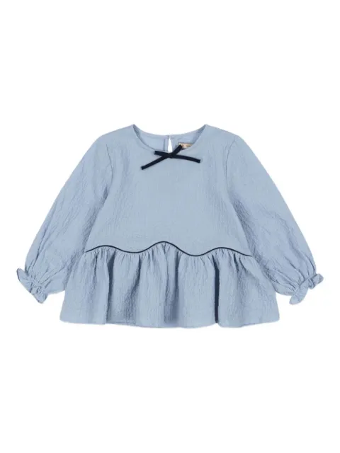 Konges Sløjd Ava bow ruffled blouse