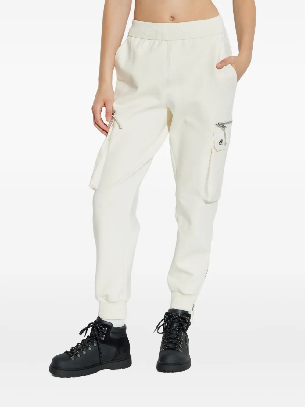 Moose Knuckles Mismedia Track Pants In White
