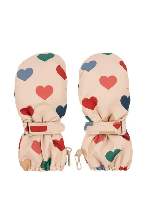 Konges Sløjd manoplas Nohr con estampado de corazón