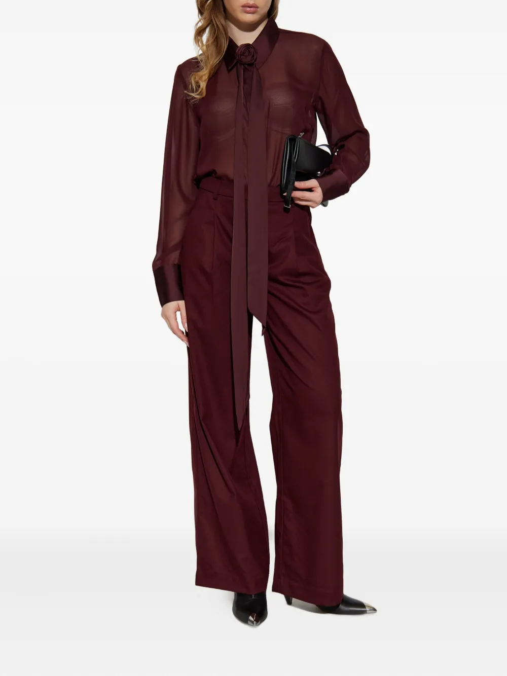  Gestuz Floral-appliqué Blouse - Red 
