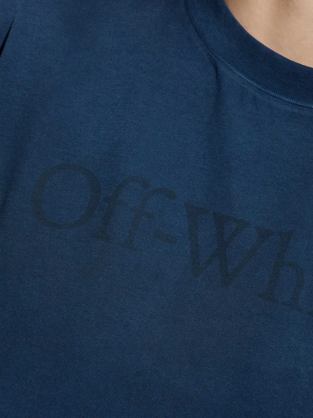 Off-White T-shirt met logoprint Blauw