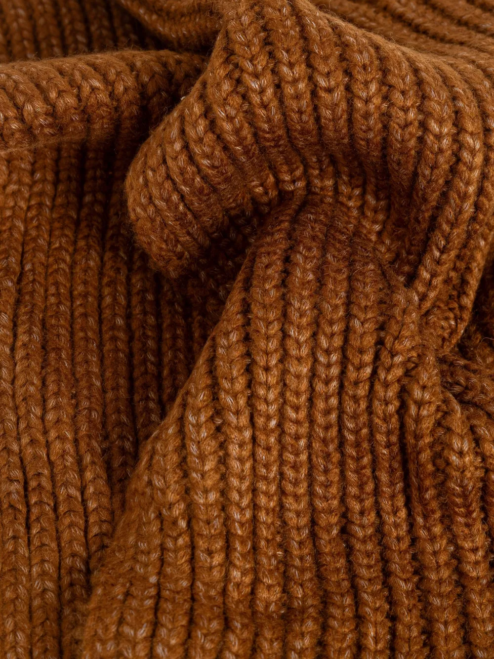 Ugg Womens Deco Chunky Ribbed Knitted Scarf In Brown