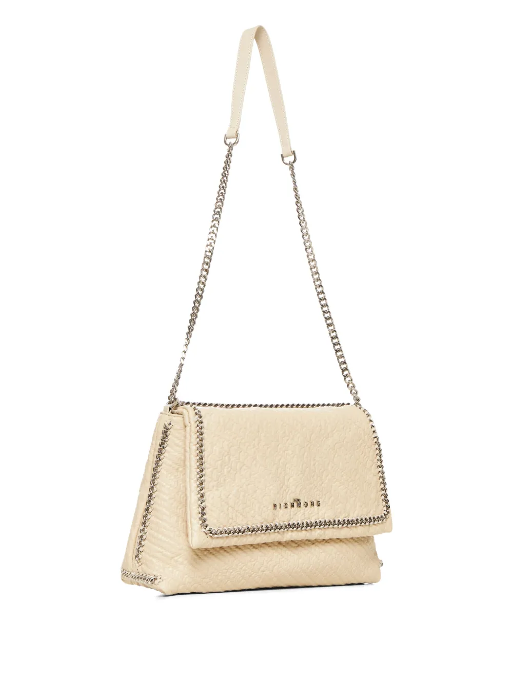 John Richmond Schoudertas met kettingdetail Beige