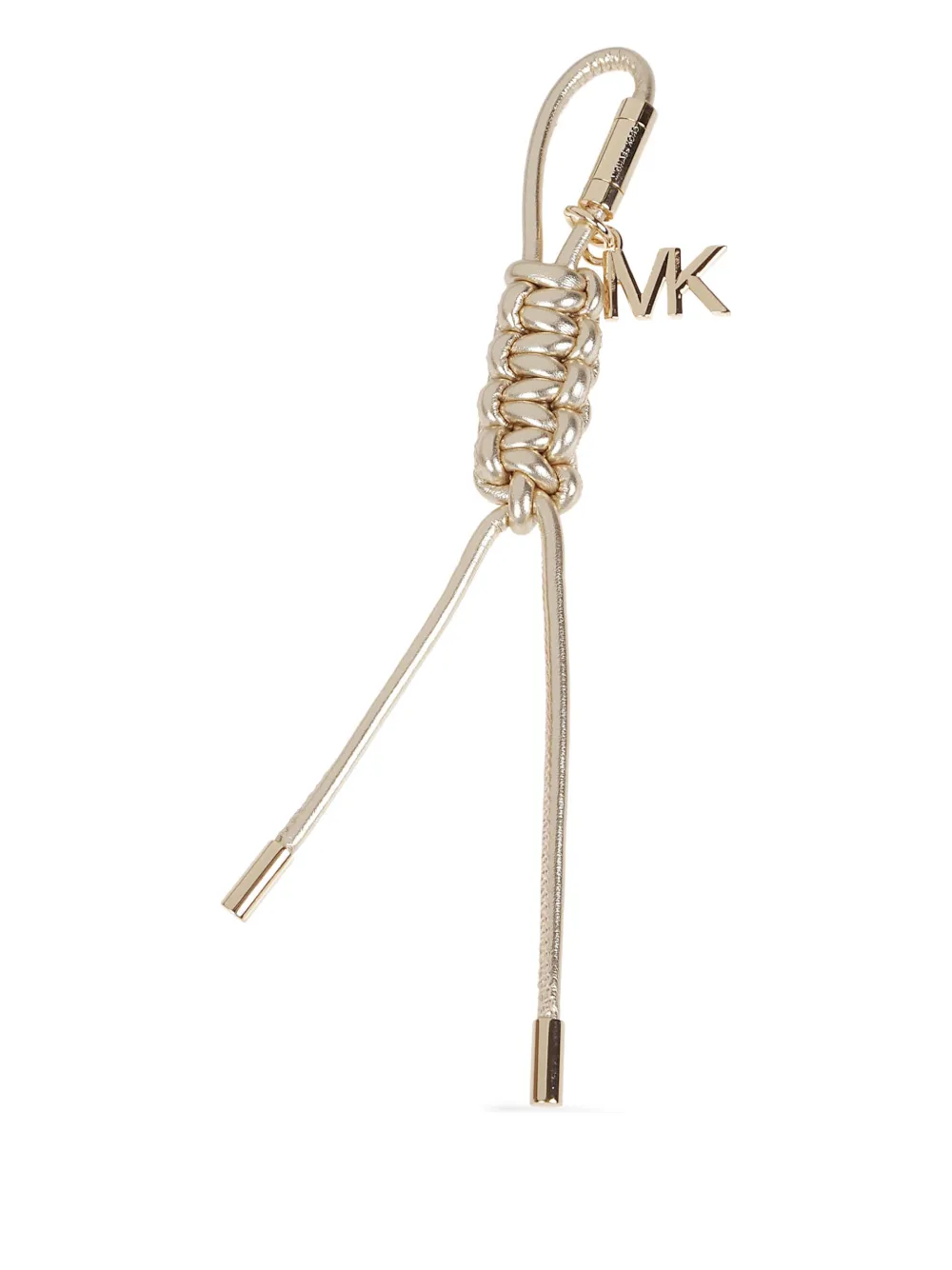 Michael Kors logo-charm keyring - ゴールドトーン Michael Kors logo-charm keyring - ゴールドトーン