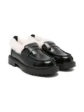 Douuod Kids fur-trimmed loafers - Black