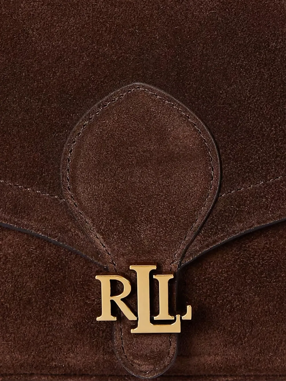 Ralph Lauren Suede Medium Bradley Convertible Bag In Brown