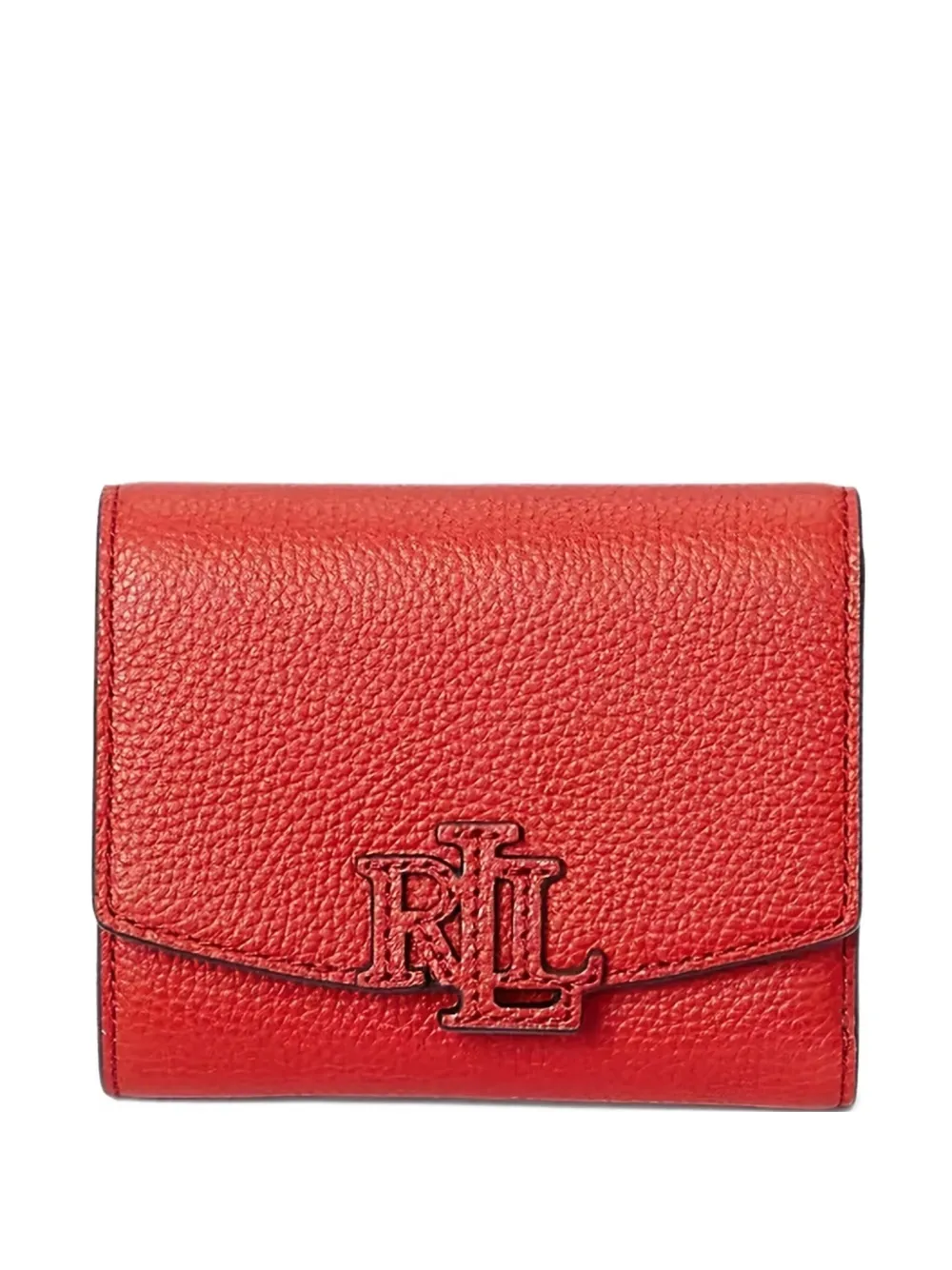 Ralph Lauren Cameryn Flap Leather Wallet In Burgundy