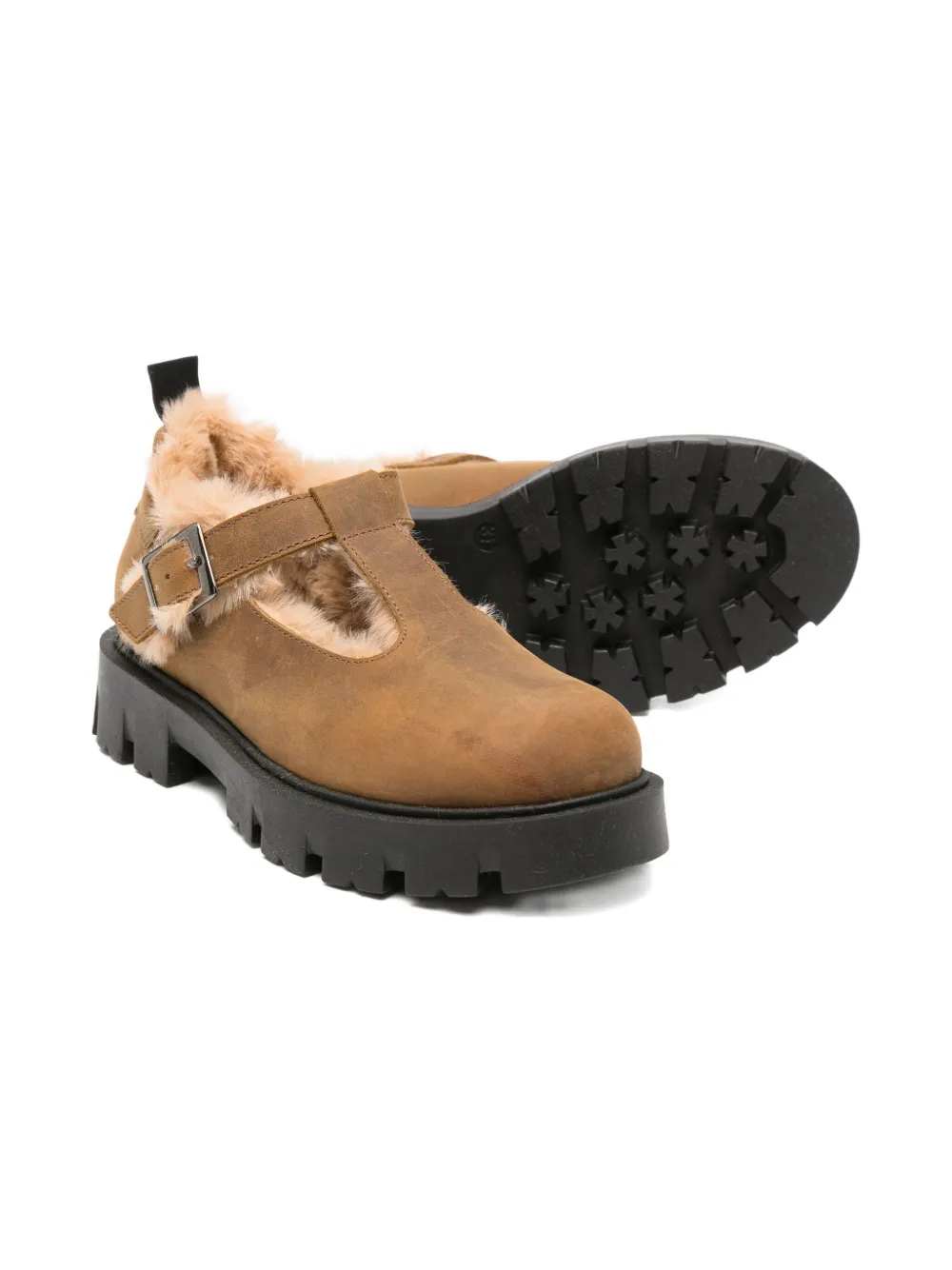 Douuod Kids fur-lined buckle loafers | Teen Girl Shoes | Image 2