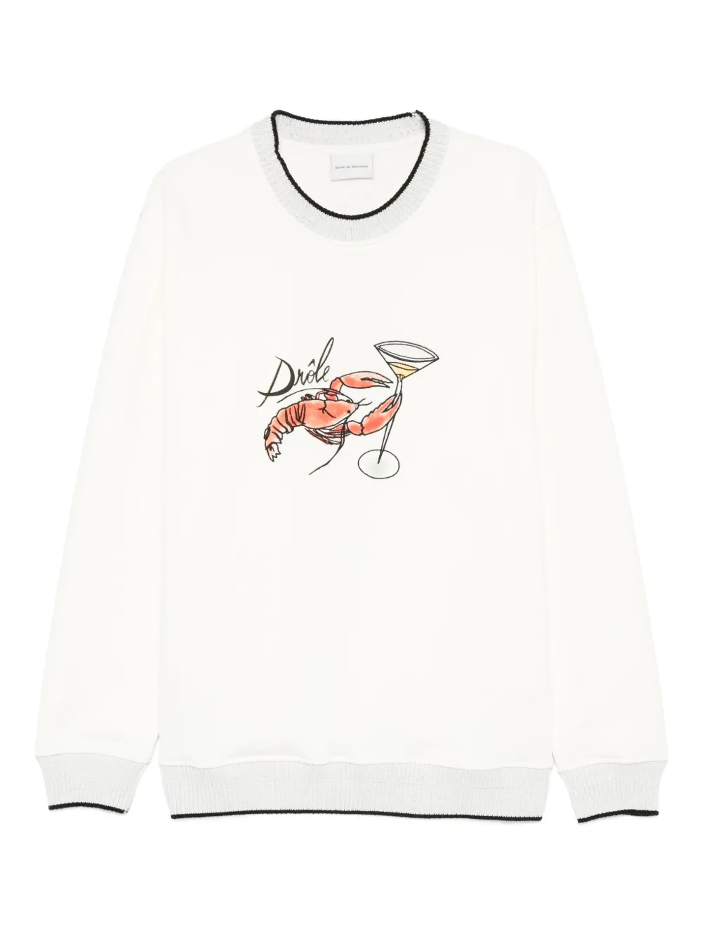 Drôle De Monsieur graphic-print sweatshirt | White | Image 1