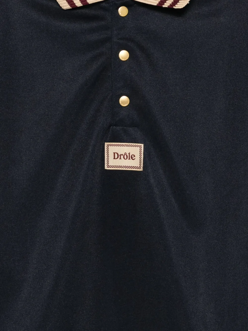 Drôle De Monsieur Poloshirt met logopatch Blauw