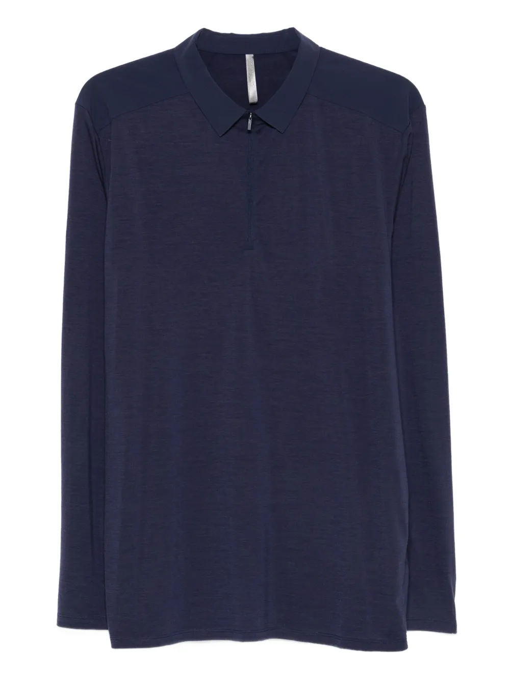 Veilance zip detail polo shirt | Blue | Image 1
