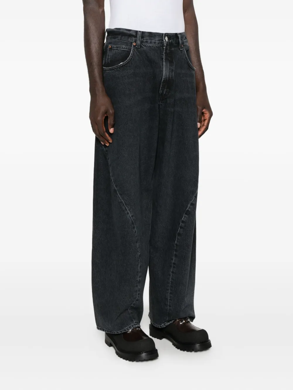 AGOLDE Jeans met vlakken Zwart