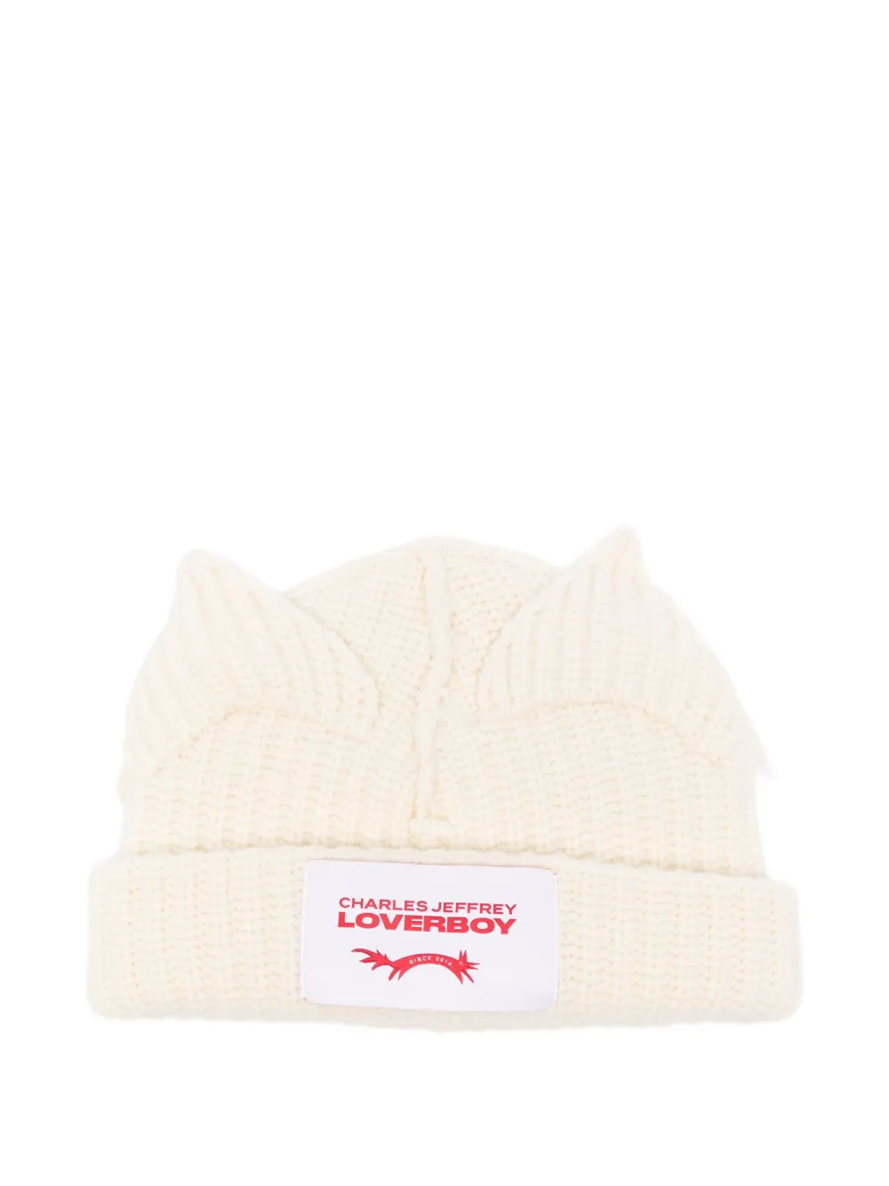 Charles Jeffrey Loverboy Ears Beanie In White