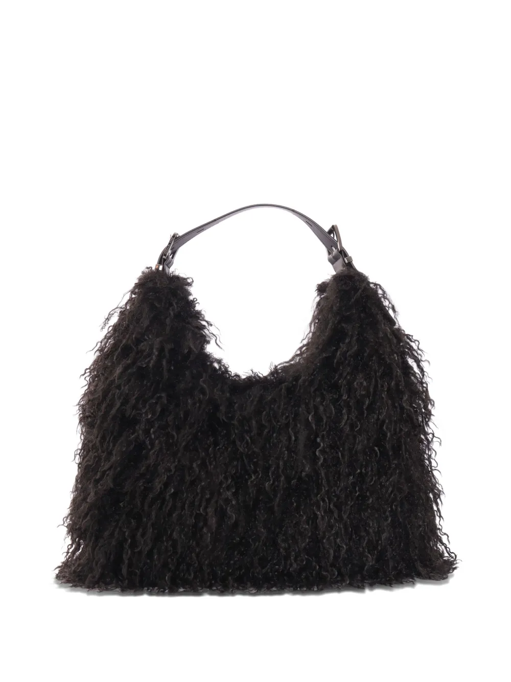Michael Kors Faux-fur Shoulder Bag In Brown
