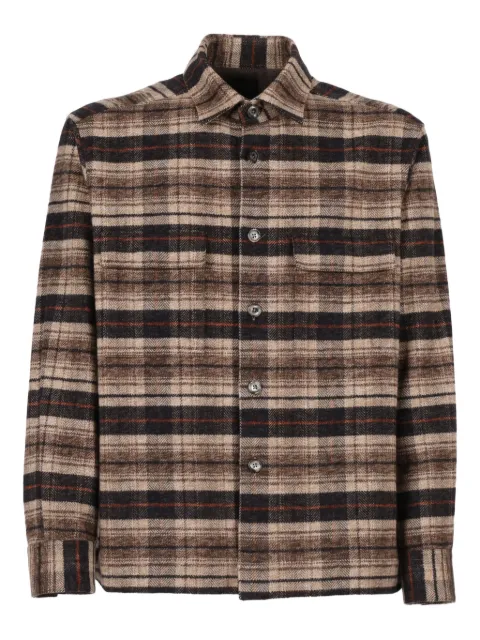 Xacus plaid-check pocket shirt