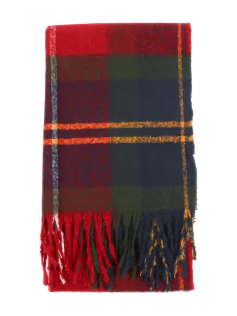Barbour Deanna tartan-fringed scarf