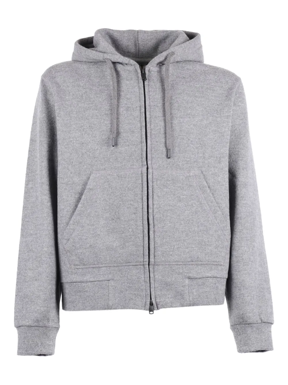Circolo 1901 Heathered Wool Full Zip Hoodie In Gray