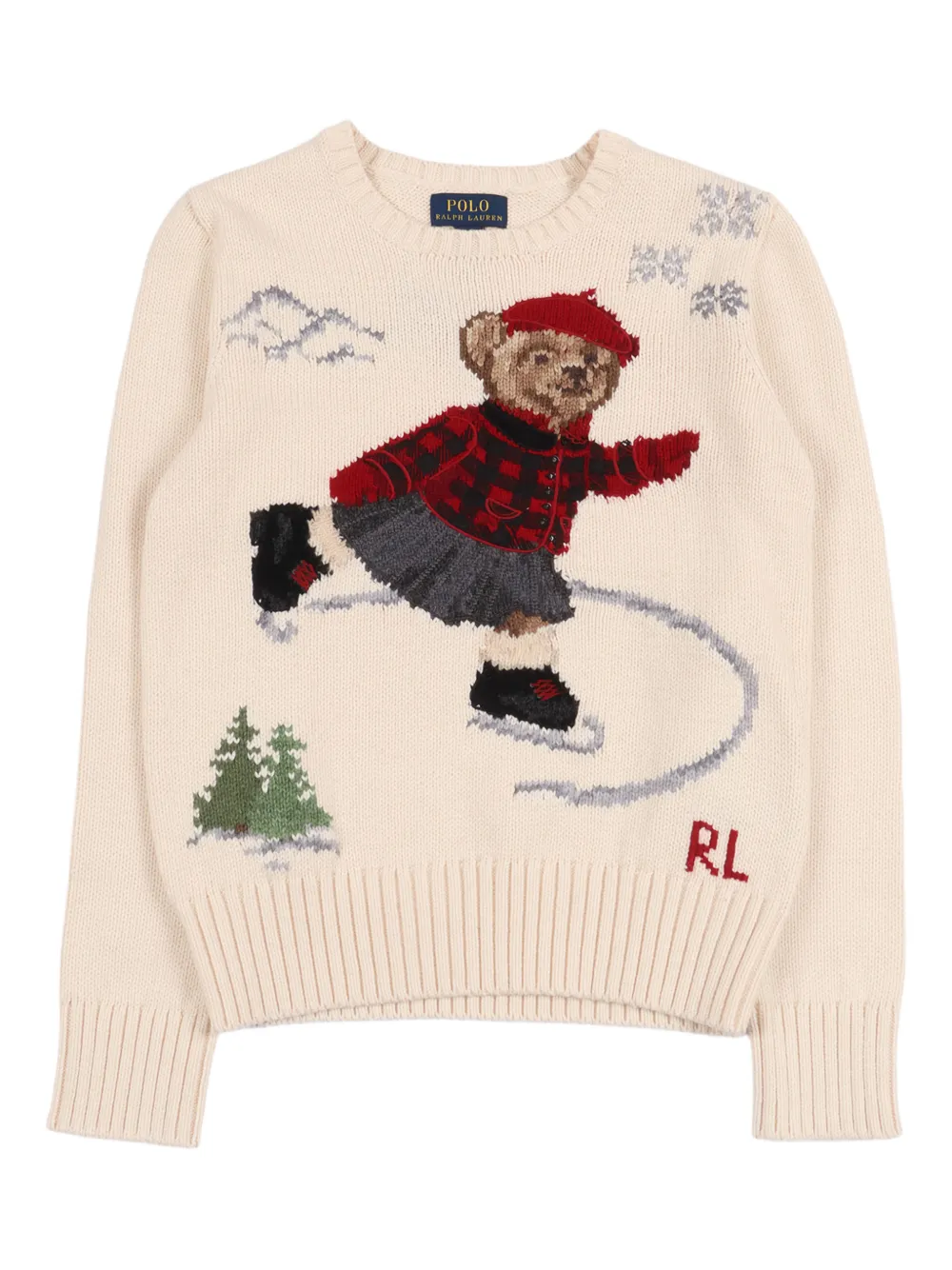 POLO RALPH LAUREN KIDS Maglione con stampa - Toni neutri