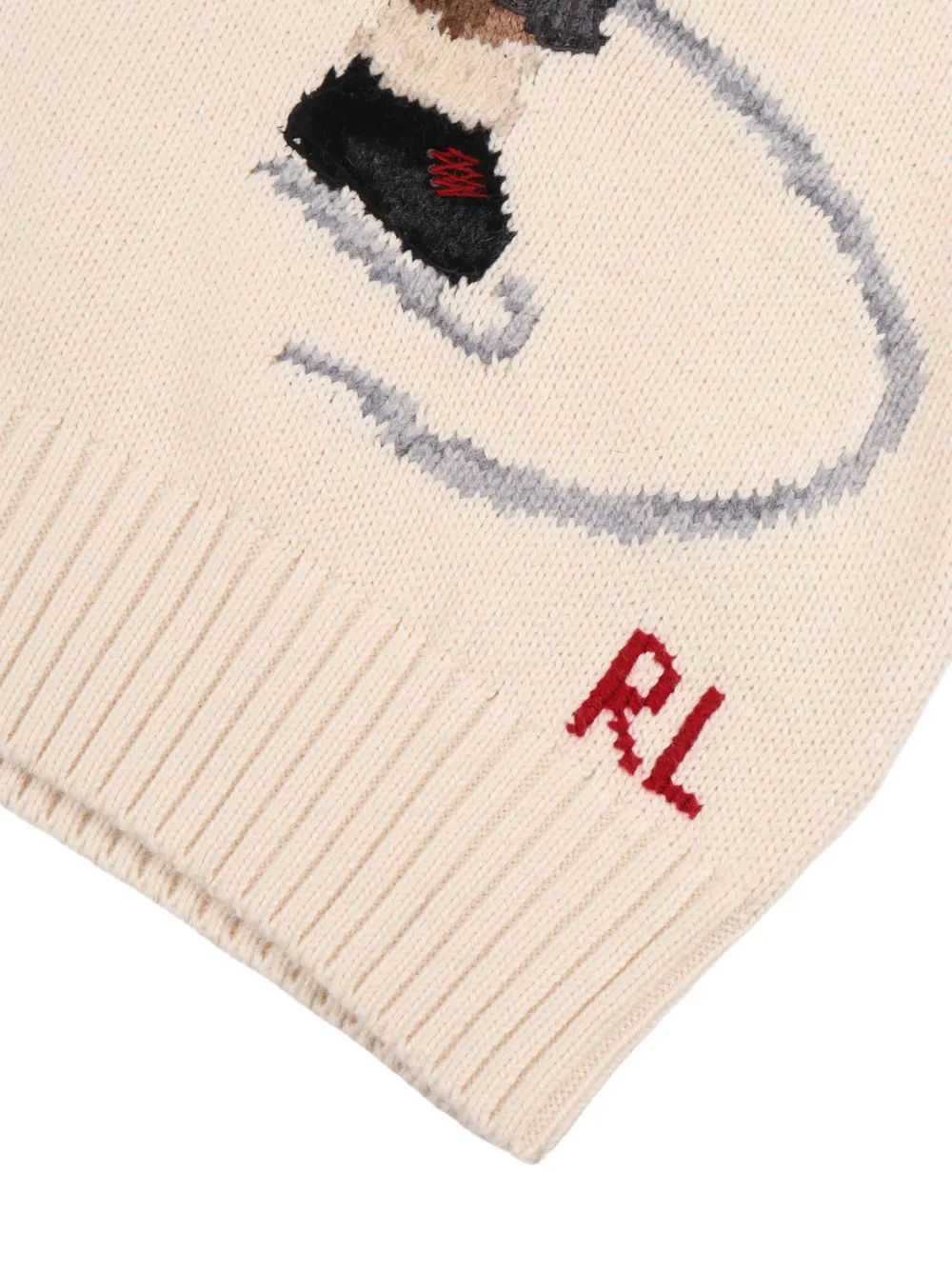 Polo Ralph Lauren Kids Bear-graphic Pullover - Neutrals 