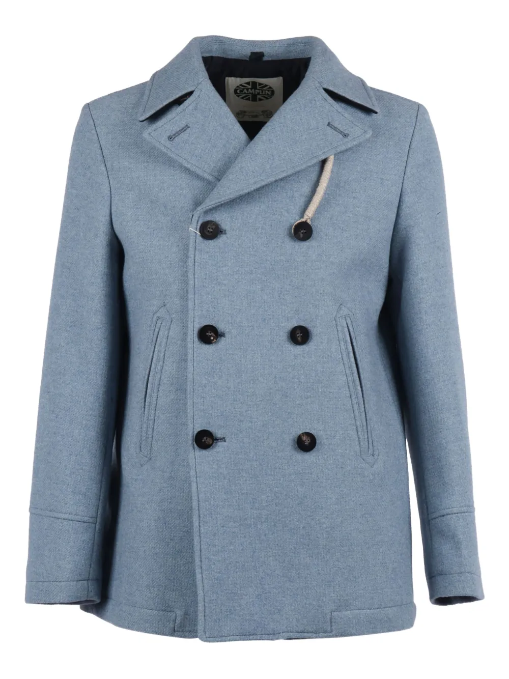 Camplin Double-breasted Coat In Blue